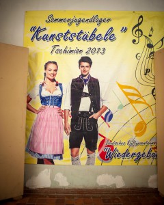 Poster im deutschen Kulturzentrum in Fergana
